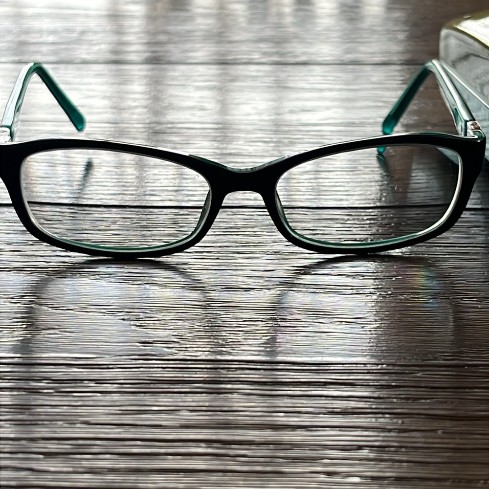 Kate Spade Regine Presceition Eyeglasses With Case - Turquoise And Black View 3